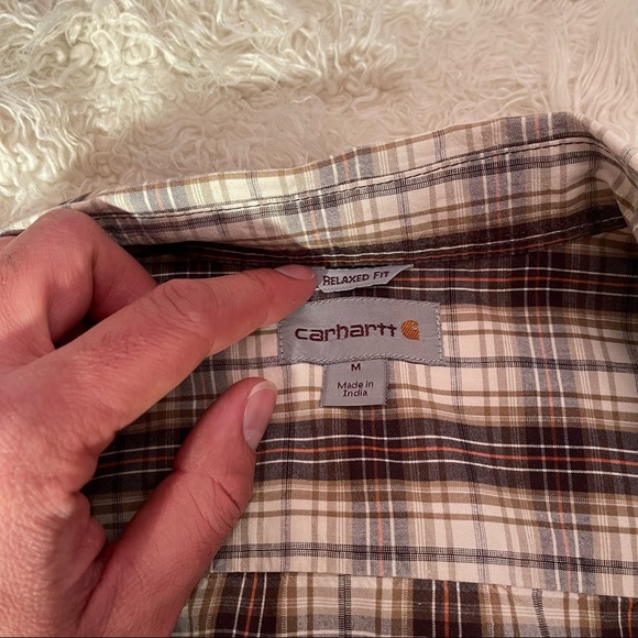 ✨17xHOST PICK✨Carhartt Plaid Button-Up - Picture 5 of 7
